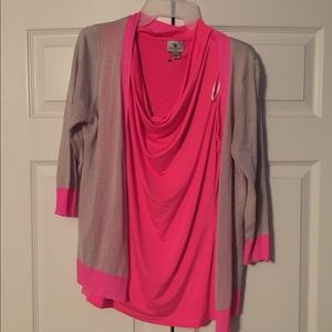 Worthington blouse and Love by Design cardigan